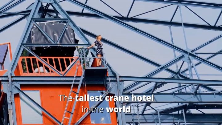 Crane Hotel Faralda, la grúa que se convirtío en uno de los hoteles más caro de Ámsterdam
