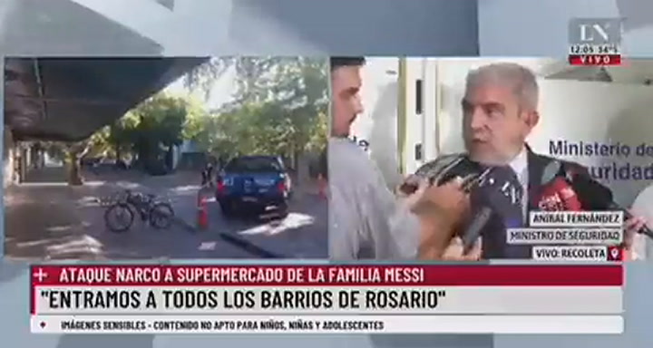 Aníbal Fernández, declaró: 'Los narcos han ganado'.
