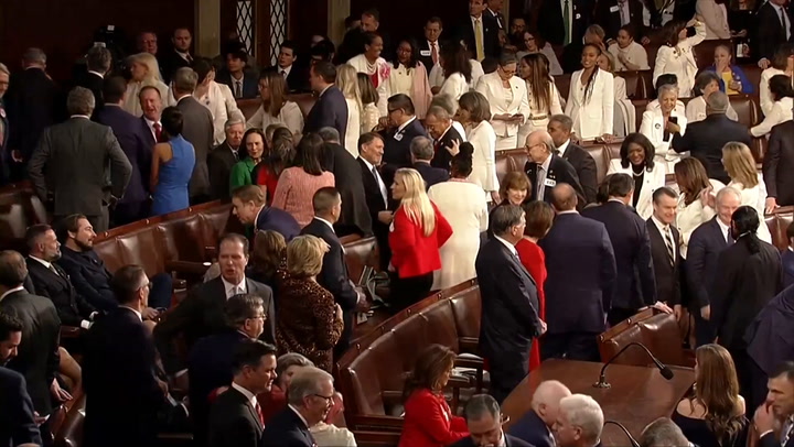 Congresswomen wear white in protest for reproductive rights at State of the Union