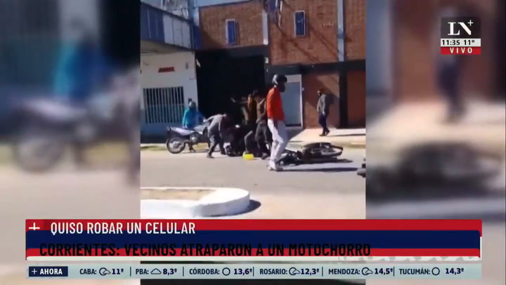 Corrientes: vecinos atraparon a un motochorro