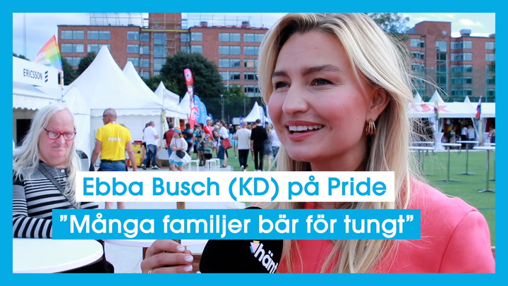 Ebba Busch (KD) på Pride ”Många familjer bär för tungt”