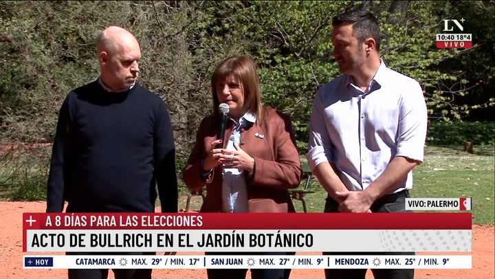 Patricia Bullrich anuncio que Horacio Rodriguez Larreta sera su jefe de Gabinete en caso de ganar