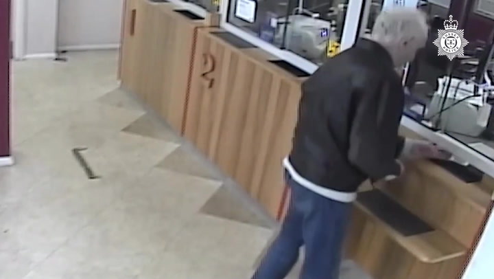 Pensioner attempts bank robbery using threatening note and walks away with nothing