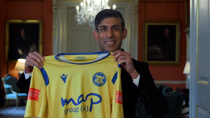Rishi Sunak sends message of support to Northern Premier League team Stockton