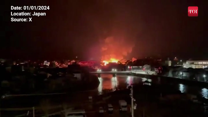 Japan: Fire breaks out in Wajima after earthquake