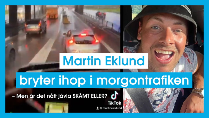Martin Eklund bryter ihop i morgontrafiken