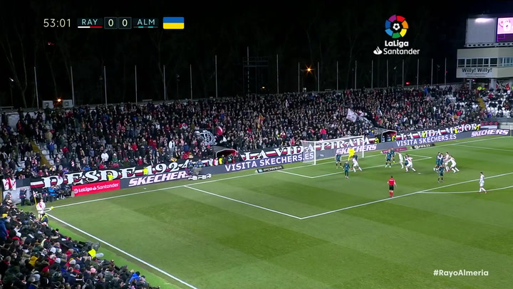Gol de Rodrigo Ely en propia puerta (1-0) en el Rayo 2-0 Almería