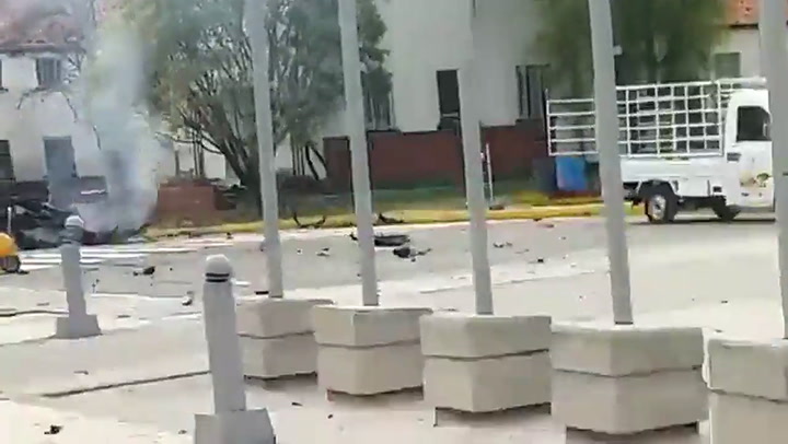 Colombia: atentado con coche bomba en la Escuela de Policía General Santander - Fuente: Twitter