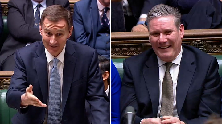 Hunt jokes Starmer needs to ‘shed a few pounds’ during spring Budget