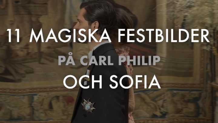 11 magiska festbilder på Carl Philip och Sofia