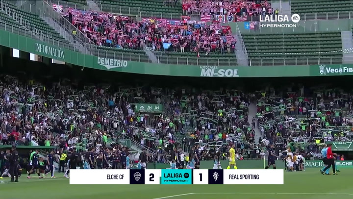 Elche 2-1 Sporting: resumen y goles | LaLiga Hypermotion (J36)