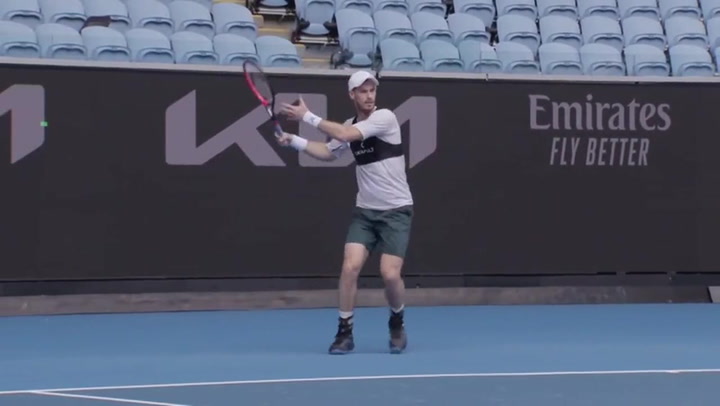 Andy Murray holds first training session ahead of Australian Open