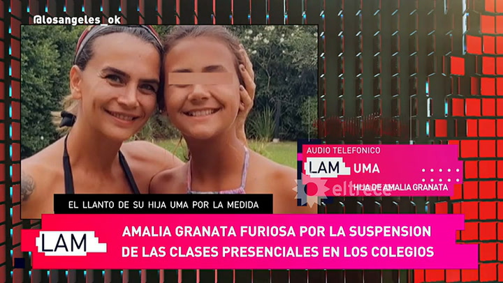 Amalia Granata mostró el audio del llanto desconsolado de su hija Uma por la suspensión de clases pr
