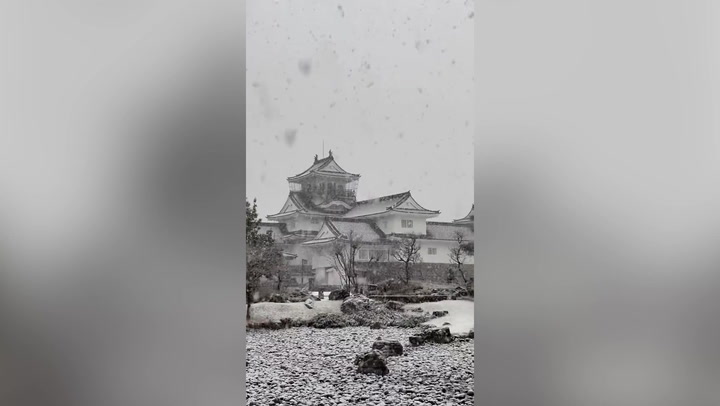Snow sprinkles down over Toyama as Japan witnesses 'once-in-a-generation' cold snap