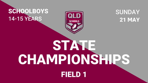 21 May - Day 2 - QLD Schoolboys State Champs - Field 1