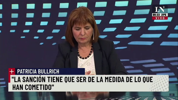 Patricia Bullrich sobre las declaraciones de Quirós: 'Tiene que haber definiciones más contundentes'