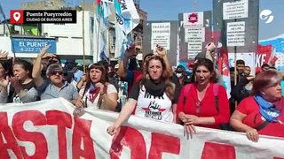 Marchas y piquetes en Buenos Aires: concentración en Puente Pueyrredón
