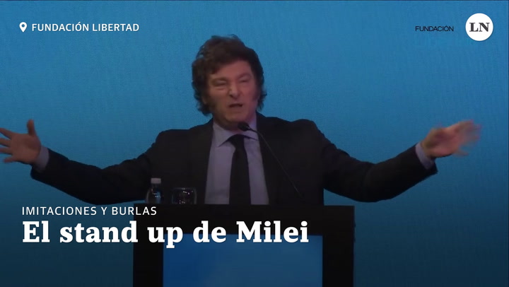 El stand-up de Javier Milei