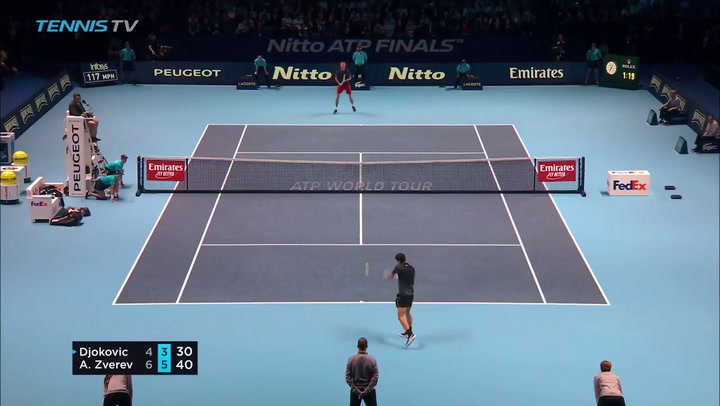 El momento de la victoria de Zverev - Fuente: Tennis TV