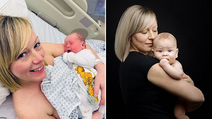 Cancer survivor gives birth to 'miracle' baby after having ovaries removed