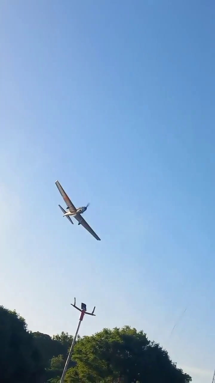 El estremecedor momento en el que una avioneta que realizaba acrobacias choca contra una antena