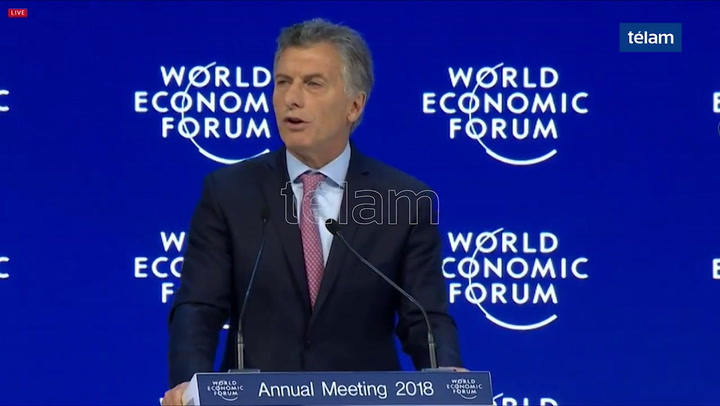 Macri en Davos: 'La economia argentina está cobrando auge'