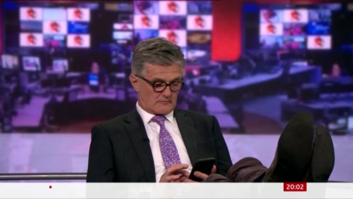 Hilarious' moment BBC catches newsreader with feet up on desk during live  broadcast - Irish Mirror Online