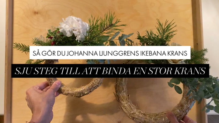 Så gör du Johanna Ljunggrens ikebana krans – 7 steg till att binda en stor krans