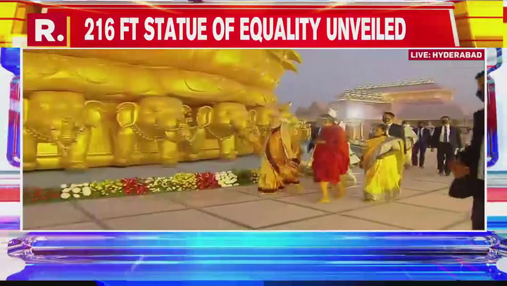 PM Modi unveils 'Statue of Equality' in Hyderabad; honours Saint  Ramanujacharya | India News