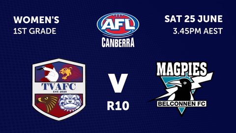 Tuggeranong Valley Football Club - AFL Canberra Women v Belconnen Magpies - AFL Canberra Womens