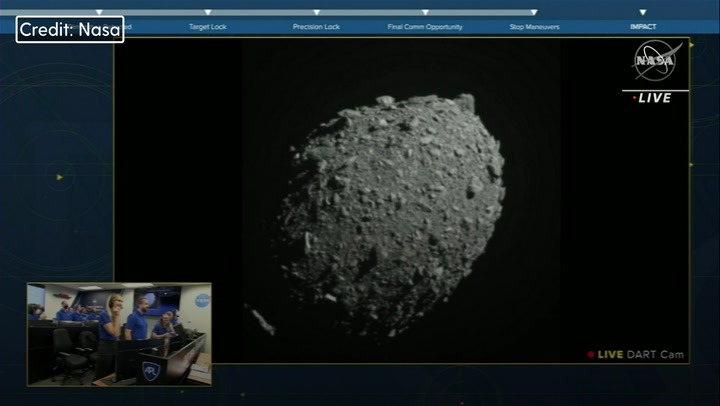Nasa successfully crashes spacecraft into asteroid in 'planetary protection test'