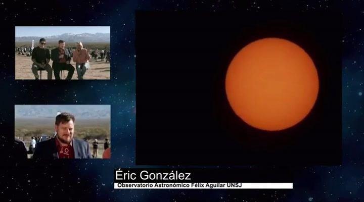 Así comenzó el eclipse - Fuente: Gobierno de San Juan