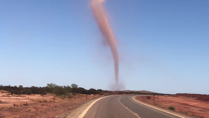 Stunning dust devil caught on camera in Australia