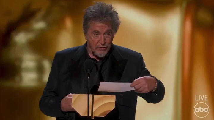 Al Pacino causes confusion announcing Oscar for best picture