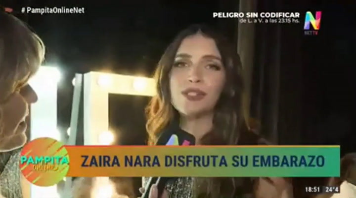 Zaira Nara y la reacción de su hija por su embarazo - Fuente: NET TV