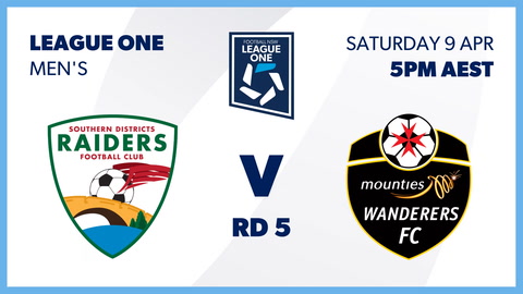 9 April - FNSW League One Men's - Round 5 - Sydney Raiders FC v Mounties Wanderers FC