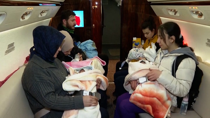 Babies pulled from rubble of Turkey earthquake flown to safety on Erdogan's plane