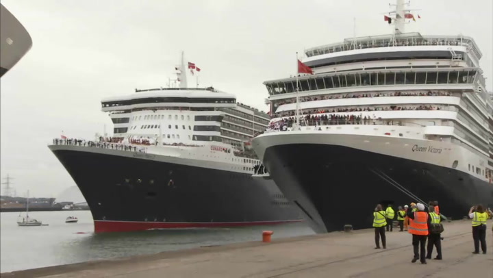 Royal Rendezvous: 3 Cunard Queens Arrive In Southampton