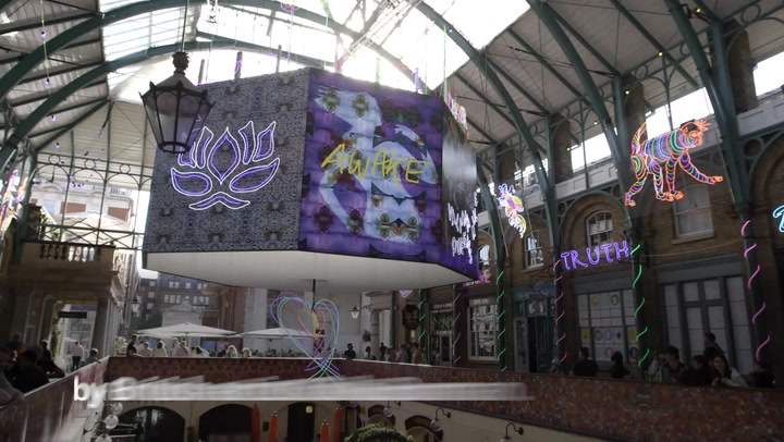 'Kaleidoscopic' light installation takes over Covent Garden