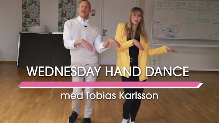 Här lär Tobias Karlsson Hänts reporter Wednesday hand dace – Se klippet här!