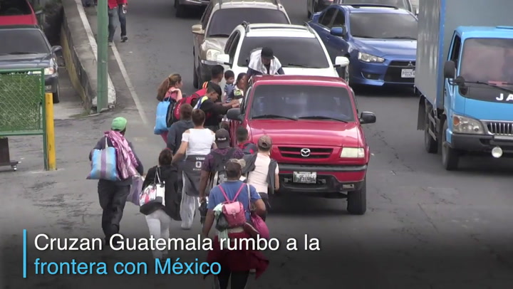 Migrantes hondureños avanzan pese a amenazas de Trump - Fuente: AFP