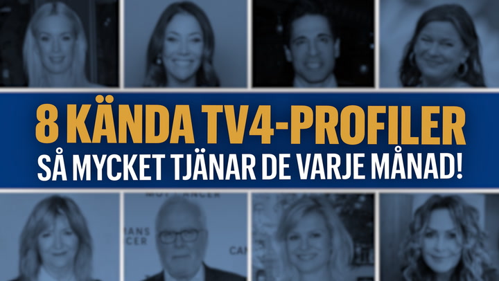 8 kända TV4-profiler: Så mycket pengar tjänar de!