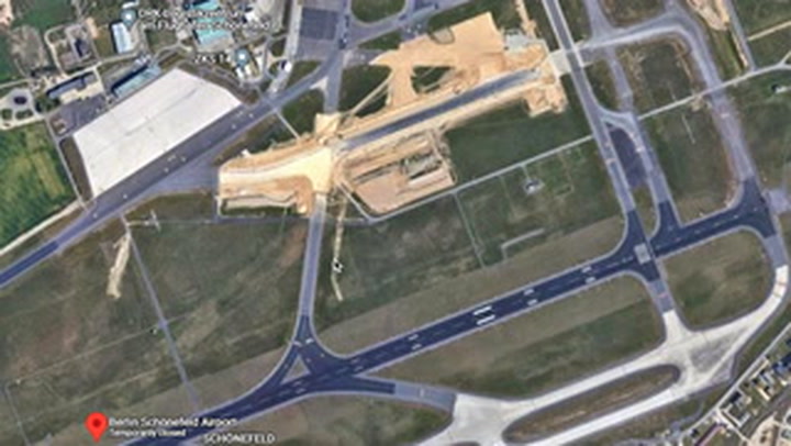 Google Maps users baffled as house in middle of airport sparks Nazi theories