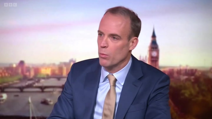 No10 Christmas party reports ‘unsubstantiated’, Raab says