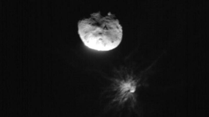 Nasa’s Dart mission successfully changes path of asteroid in world first