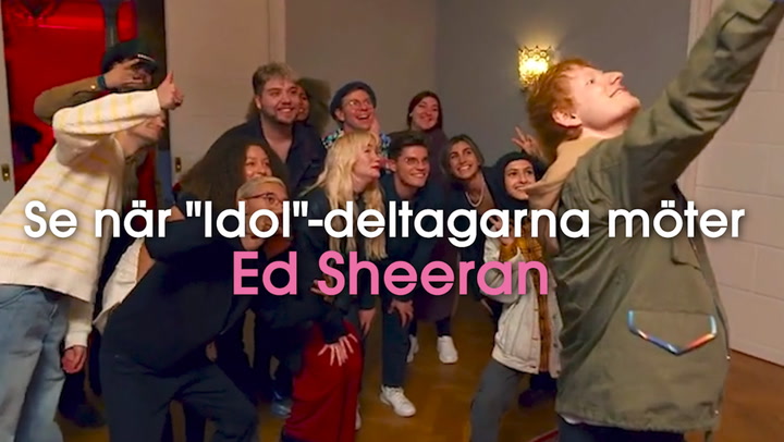Se när "Idol"-deltagarna möter Ed Sheeran