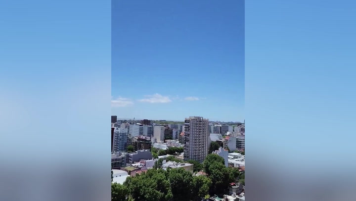 Buenos Aires skyline erupts with noise as Lionel Messi scores in World Cup final
