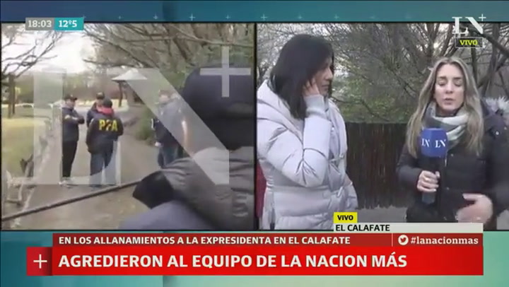 Agresiones a periodistas en el allanamiento a la casa de Cristina Kirchner
