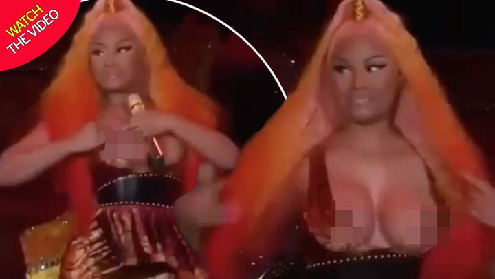 Fashion Fail? Nicki Minaj Lets Boobs Hang Out at 'The Ellen