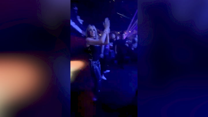 Kylie Minogue dances at Madonna's Celebration tour